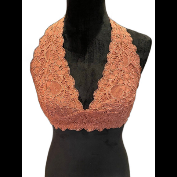 Intimately Free People Bra Bralette Sexy Lacy Halter Style Size Medium - Picture 2 of 9